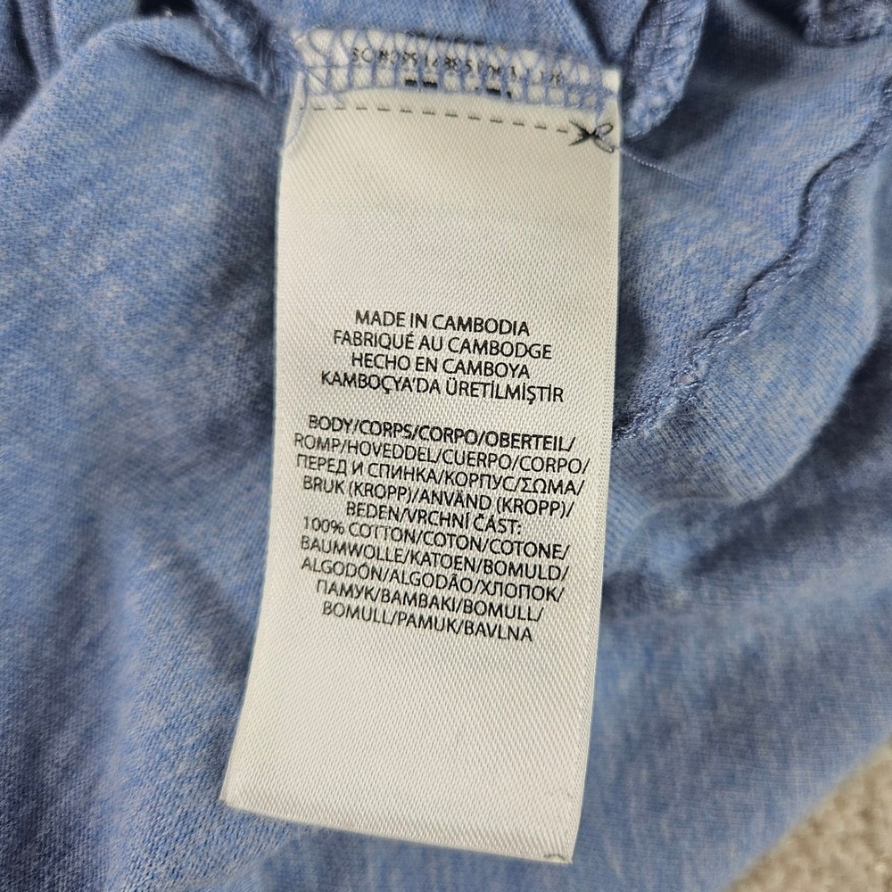 Polo Ralph Lauren Mens Classic V Neck T Shirt Blue Pony Logo Casual Top Size‎ M - Picture 4 of 5